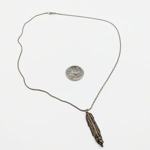 Bronze Crystal Cluster Pendant and Silver Chain